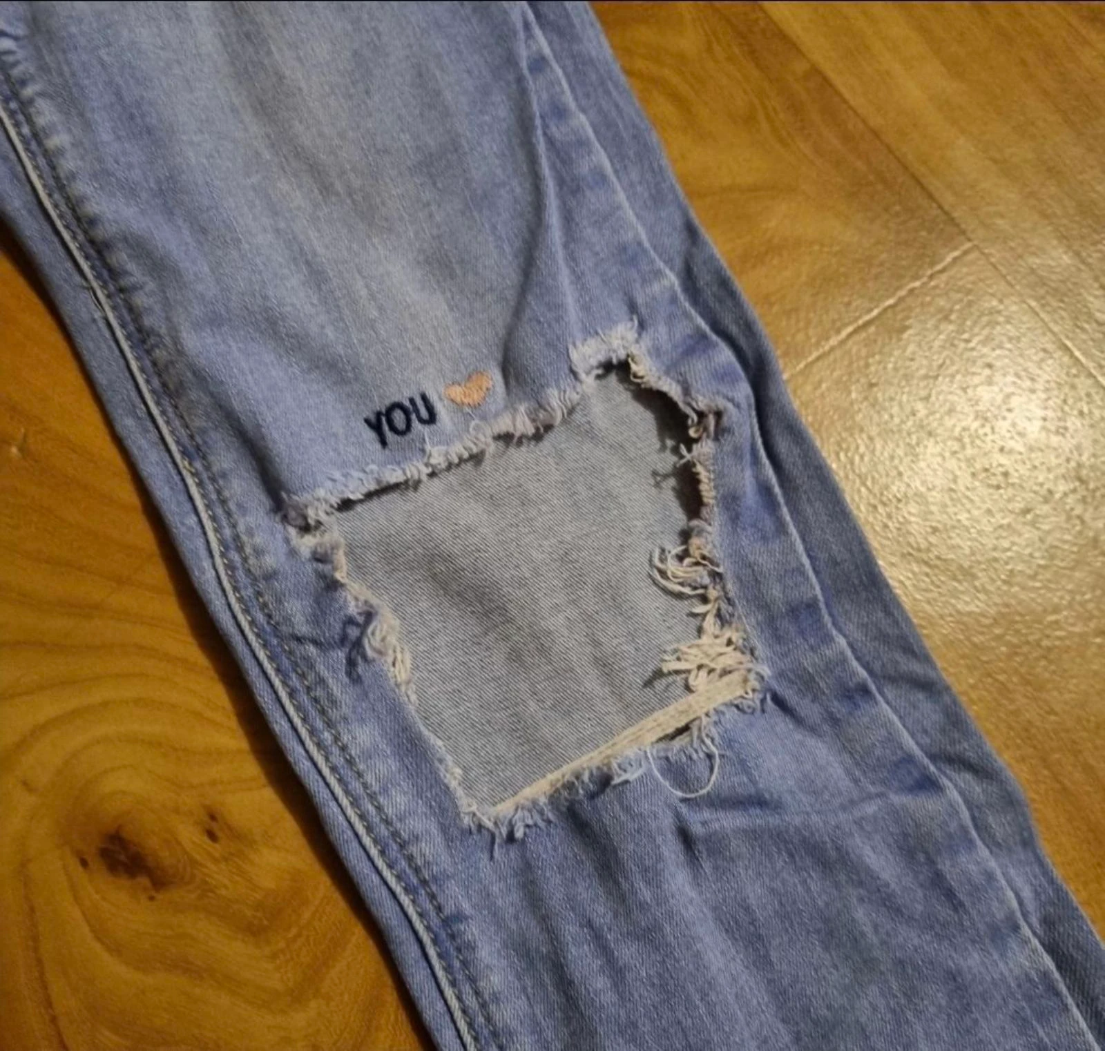 Tally Weijl slim jeans lichtblauw knieën open maat 34 – photo 4